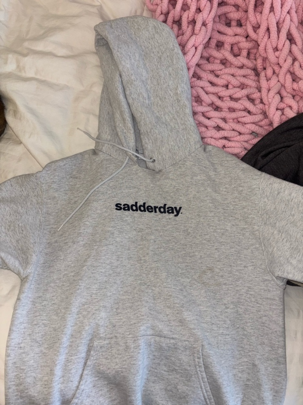 Sadderday Gray Logo Hoodie